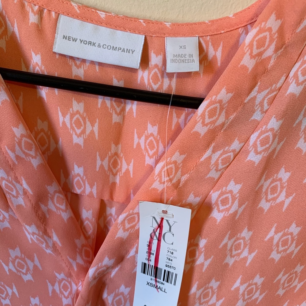 New York & Company Pink Blouse - Picture 2 of 3